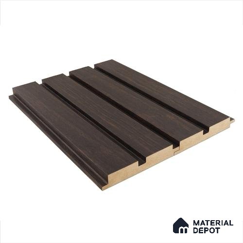 Black Wooden Louver PN 05195 9 ft x 4.7 inch MDF Panel - 18 mm | Suitable for Feature Wall, TV Unit & Living Room | Width is Subjected to 5% Variation
